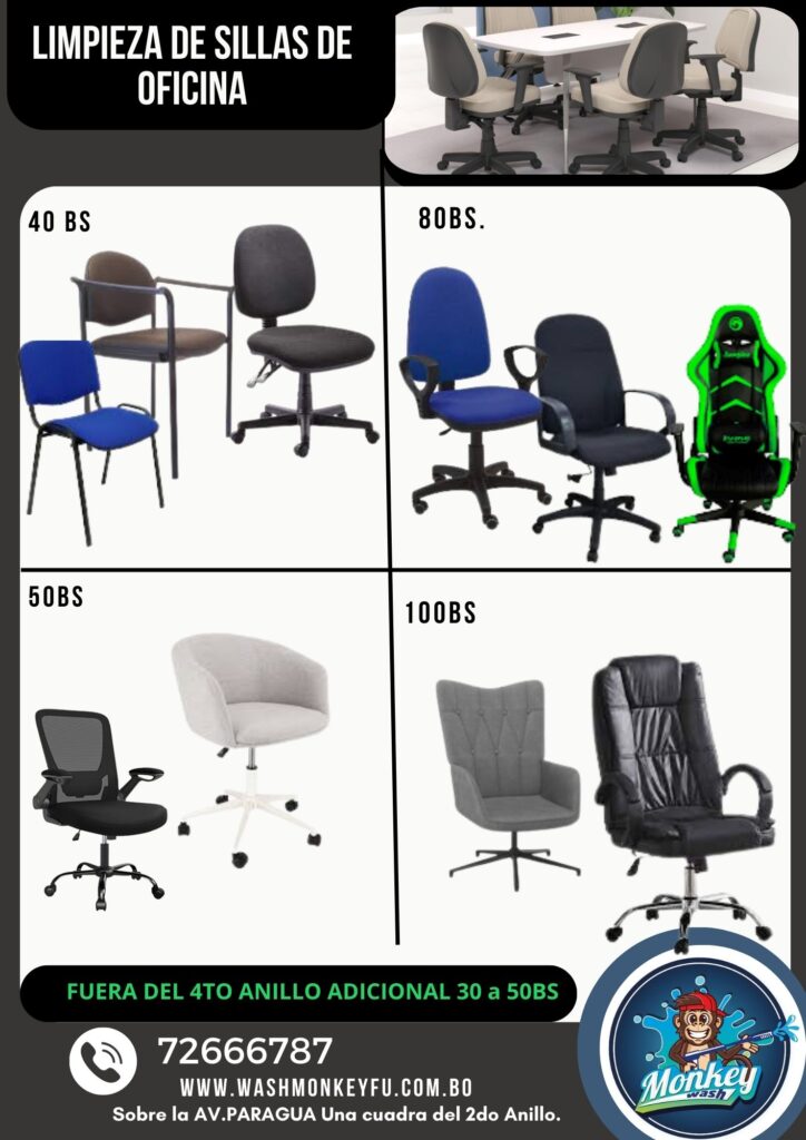 Limpieza de sillas de Oficina