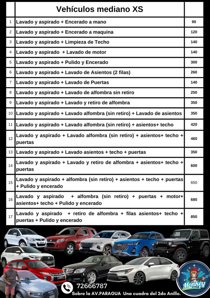 Limpieza de Vehículos Medianos XL